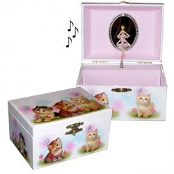 Boite à bijoux musicale Chatons