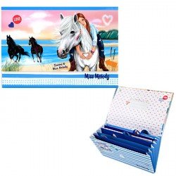 Trieur Cheval Miss Mélody et Sienna avec papier à lettres