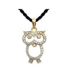 Pendentif Hibou - plaqué or