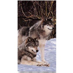 Serviette de plage Couple de Loups