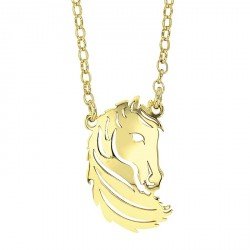 Collier Cheval argent doré