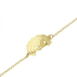 Bracelet Cheval argent finition dorée