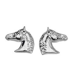 Boucles d'oreilles Cheval vaillant - argent
