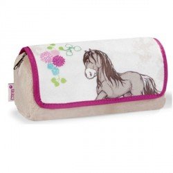 Trousse Cheval Gris et rose