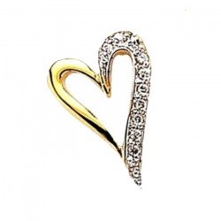 Pendentif joli coeur plaqué or