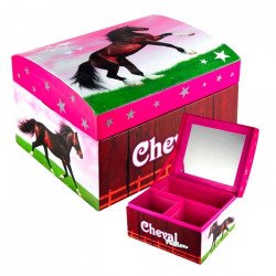 Boite à bijoux Cheval bai