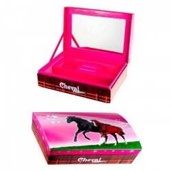 Boite à bijoux Chevaux noir et bai