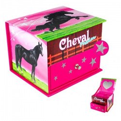 Boite à bijoux Cheval noir