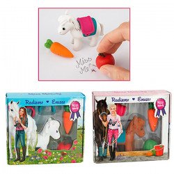 Ensemble de mini gommes equestres