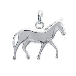 Pendentif Cheval au pas argent