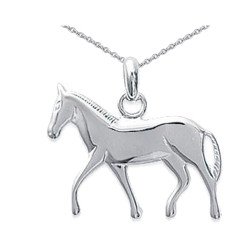Pendentif Cheval au pas argent