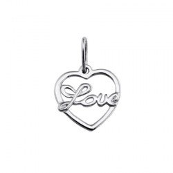 Pendentif coeur Love argent