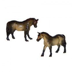 Poneys - Lot de 2 miniatures porcelaine
