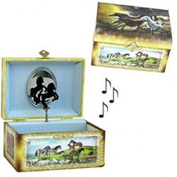 Boite à bijoux musicale enfant Chevaux