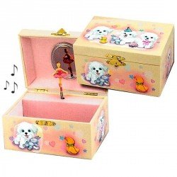 Boite à bijoux musicale petits Chiens