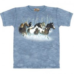 Tee shirt enfant Chevaux en hiver