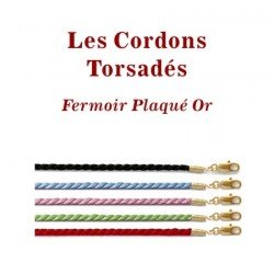 Cordon torsadé - fermoir plaqué or