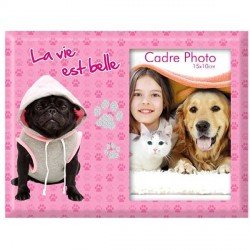 Cadre photo Chien - la vie est belle