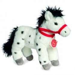Peluche Cheval licol rouge - 28 cm