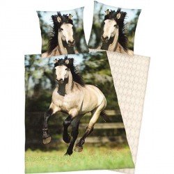 Housse de couette Cheval crème