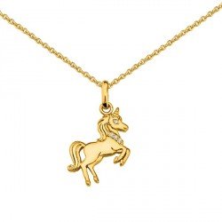 Collier Cheval plaqué or
