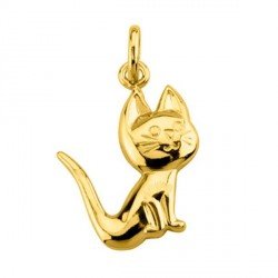 Bijou Pendentif Chat plaqué or