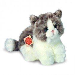 Peluche chat gris 35 cm