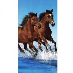Serviette de plage Couple de Chevaux