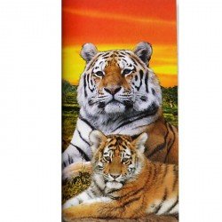 Serviette de plage Tigres au crépuscule