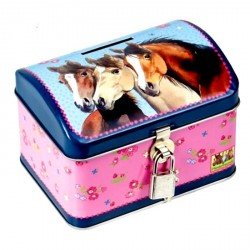 Tirelire Amis des Chevaux rose et bleue