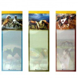 Ensemble de 3 blocs notes magnétiques motif Cheval