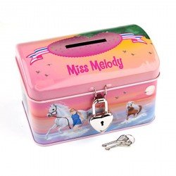 Tirelire motif Cheval Miss Melody bleue